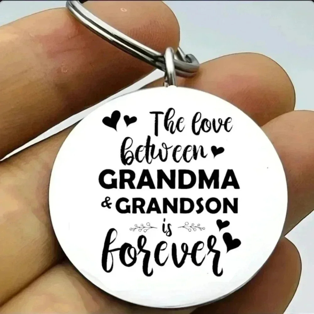 The love Between Grandma and Grandson Is Forever Keychain